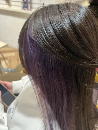 セミロング カラー 田村 桃々のヘアスタイル