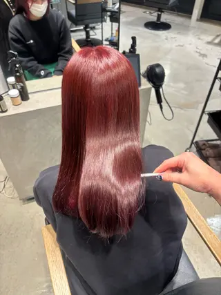 ミディアム yui/ラベンダー/ ピンク/ワインレッドのヘアスタイル