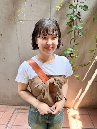 ミディアム パーマ 大橋 芽衣のヘアスタイル