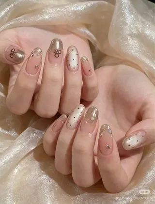 ネイル Kaka_ パラジェル、長さだしのネイルデザイン