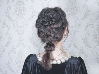 セミロング ヘアアレンジ JUNSHIN🦋 ヘアセット／カラーのヘアスタイル