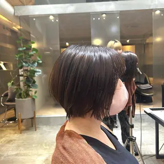 ショート ボブ・レイヤー 田中 励也のヘアスタイル