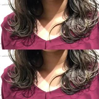 ミディアム カラー UMEDA FIGAROのヘアスタイル