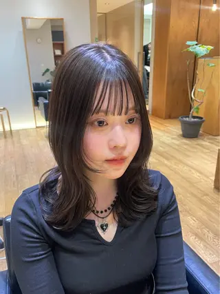 ミディアム カラー 縮毛矯正/レイヤー 🌙児玉光瑠のヘアスタイル