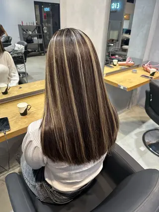 ロング カラー 💖ハイライト/ハイ トーン💖MIKIのヘアスタイル