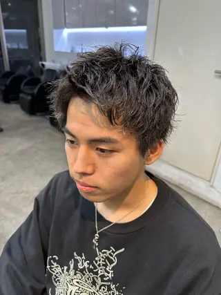 パーマ メンズ fifth men's原宿所属・fifth/原宿/ シャドウパーマ/カズのヘアスタイル