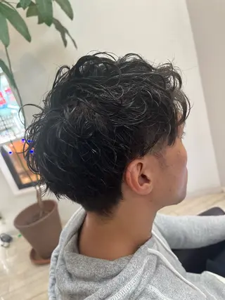 ショート パーマ メンズ 奥野 理香子のヘアスタイル