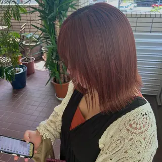 ミディアム 艶カラー/レイヤー /メンズ/マツエクのヘアスタイル