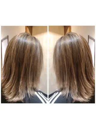 ミディアム カラー ブリーチ/髪質改善 🍊店長MASAKiのヘアスタイル