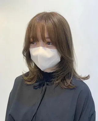 ミディアム morita yunaのヘアスタイル