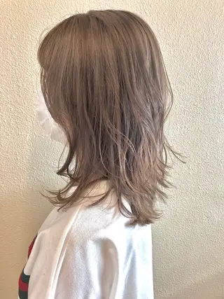 カラー 柔らかオリーブカラー 透明感カラー古澤羅威のヘアスタイル