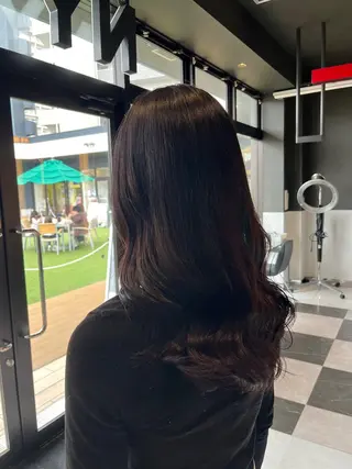 セミロング ボブパーマ/レイヤー カット/KINAMIのヘアスタイル