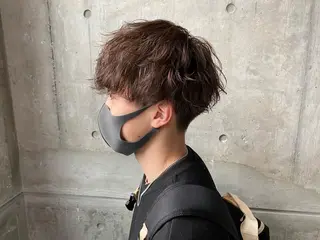 カラー パーマ メンズ 大人っぽ♡上品な暖色 ♡ブリーチなし♡のヘアスタイル