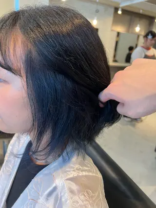 ミディアム 町田/透け感/透明感 Shibuのヘアスタイル