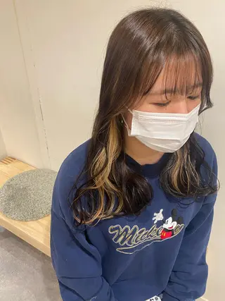 セミロング カラー ヘアアレンジ ボブ /ニュアンス/ satomi🧸💖のヘアスタイル