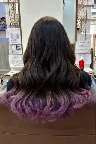 ロング カラー 朝ラクセット まとまるカット松崎愛のヘアスタイル