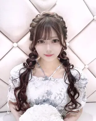 ロング ヘアアレンジ 🎀ふわふわアイドル ヘアメ🎀AYANEのヘアスタイル