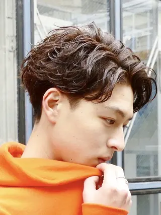 カラー パーマ メンズ メンズ/シャドウ/ 波巻き/kyogoのヘアスタイル