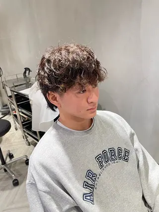 ショート パーマ メンズ LEAPS adore都島店所属・みゆう 都島/透明感のヘアスタイル