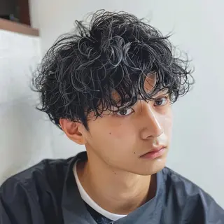 パーマ ELLE salon 西梅田 小顔カットのヘアスタイル