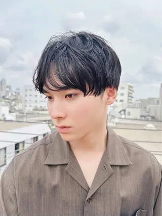 カラー メンズ ありあ【カット、 パーマモデル】のヘアスタイル