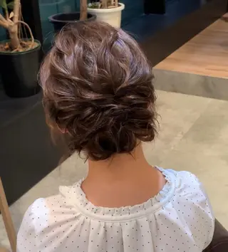 ミディアム カラー ヘアアレンジ 🫧髪質改善 講師🫧🍎幹細胞のヘアスタイル