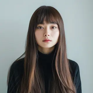 ロング カラー Luisハイライト　 喜連瓜破、髪質改善のヘアスタイル