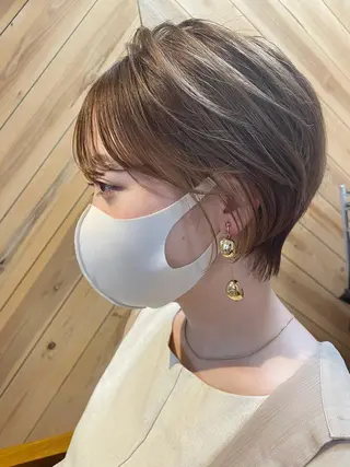 ショート カラー hair salon Ranun髪質改善のヘアスタイル