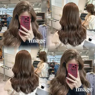 ロング カラー ヘアアレンジ トレンドモテカラー 🩷色落ちまで可愛くのヘアスタイル