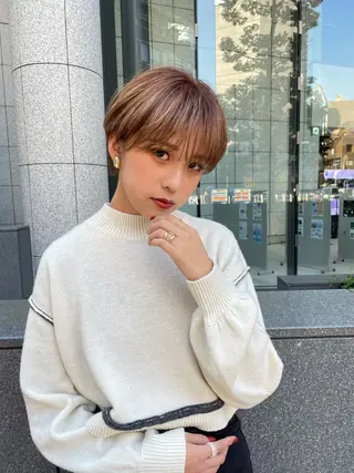 ショート カラー One By The Ect所属・ショート/脱白髪染め ☆宇﨑悠実のヘアスタイル