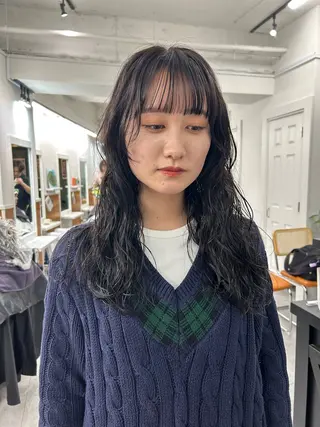 ロング パーマ レイヤーボブ/ 艶カラー/サナ🌼のヘアスタイル