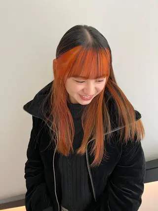 ロング カラー 顔周りカット/透明感 カラー✂️MEIのヘアスタイル