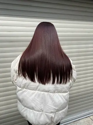 セミロング カラー お任せヘア☘️☘️ 及川渚のヘアスタイル