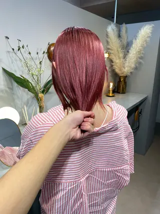 ミディアム ハイトーン/ ボブ 中村麟のヘアスタイル