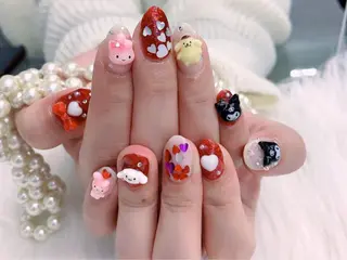 ネイル ネイルサロンAiri 長さ出し·シンプルのネイルデザイン