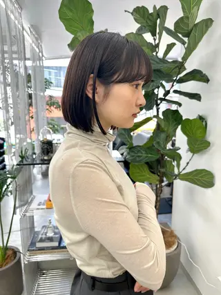 ショート カラー ボブ/レイヤー/ケア パーマ/リュウタのヘアスタイル