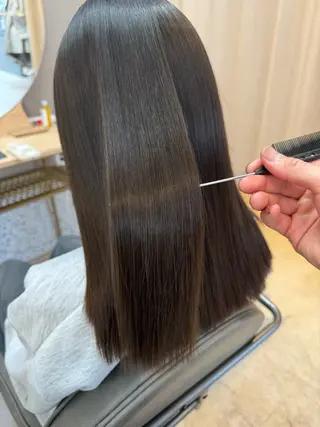 セミロング 艶髪カラー😊 西久保光✂️のヘアスタイル