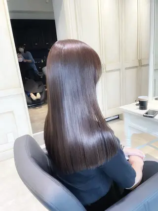 セミロング カラー ブリーチなし/カラー 専門店ASOBIのヘアスタイル