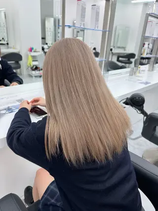 ミディアム カラー ダブルカラー 韓国レイヤーKYONのヘアスタイル