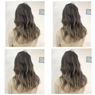 ロング カラー 京都大人女性ショート 徒歩1分/秋山のヘアスタイル