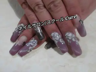 ロング ネイル ネイルサロン Cureのネイルデザイン
