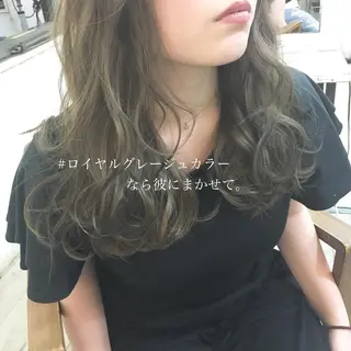 ロング カラー ◆感動口コミ/最小顔 理論カット◆森口 峻のヘアスタイル