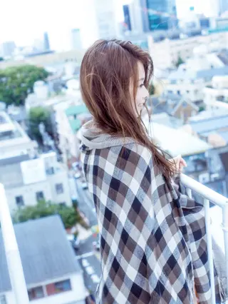 ロング パーマ 福島 浩司のヘアスタイル