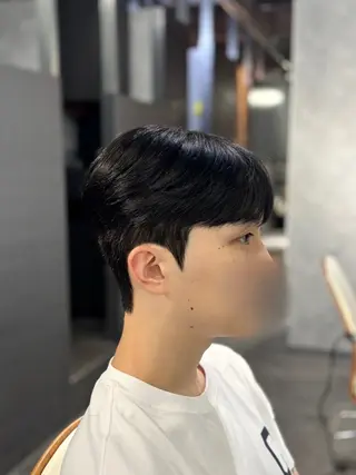 ショート パーマ メンズ 韓国メンズヘア/ ダウンパーマ/歩夢のヘアスタイル