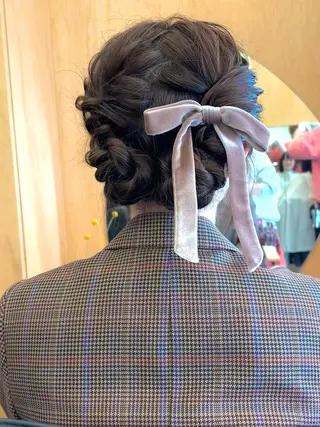 セミロング ヘアアレンジ 武田美空🐇 ボブ/暖色カラー🌷のヘアスタイル