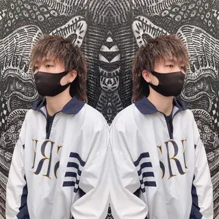 ミディアム パーマ メンズ haco+所属・🌈派手髪エクステ ブレイズ🌈ひろとのヘアスタイル