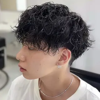 パーマ メンズ ahu 永井 理偉のヘアスタイル