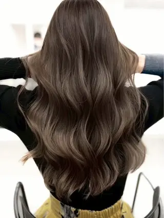 セミロング カラー Amaretto かなのヘアスタイル