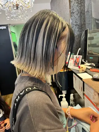 ショート ヘアアレンジ きむえり/髪質改善 /セット/カラーのヘアスタイル