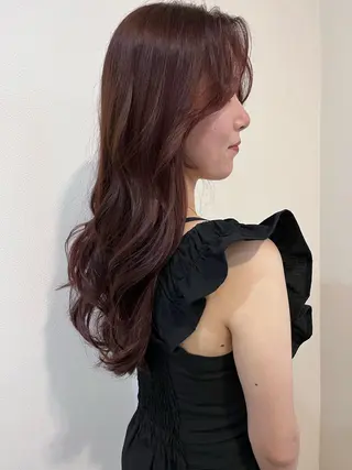 ロング カラー ヘアアレンジ 韓国×巻ける髪質改善 💍maki💍のヘアスタイル
